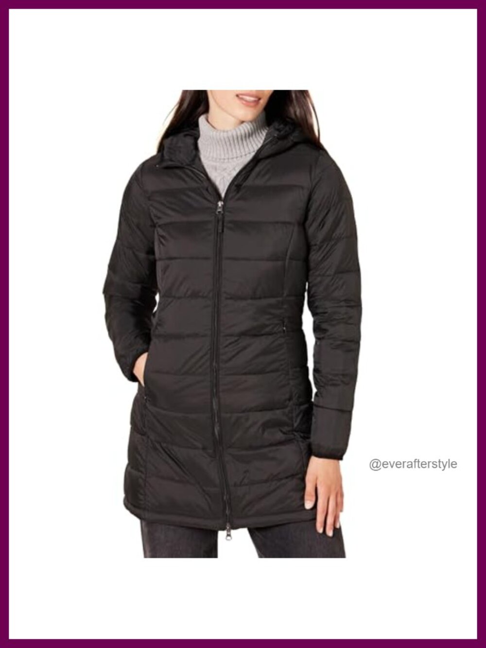 Lightweight Water-Resistant Packable Hooded Puffer Coat